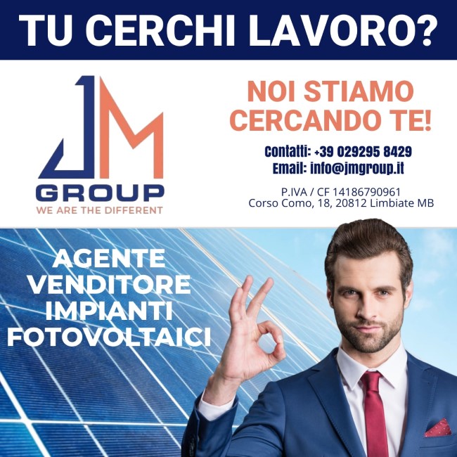 Cerchiamo Venditori per Fotovoltaico Cerchiamo Venditori per Fotovoltaico