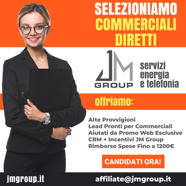 cerchiamo broker settore energia agenti commerciali diretti jm group
